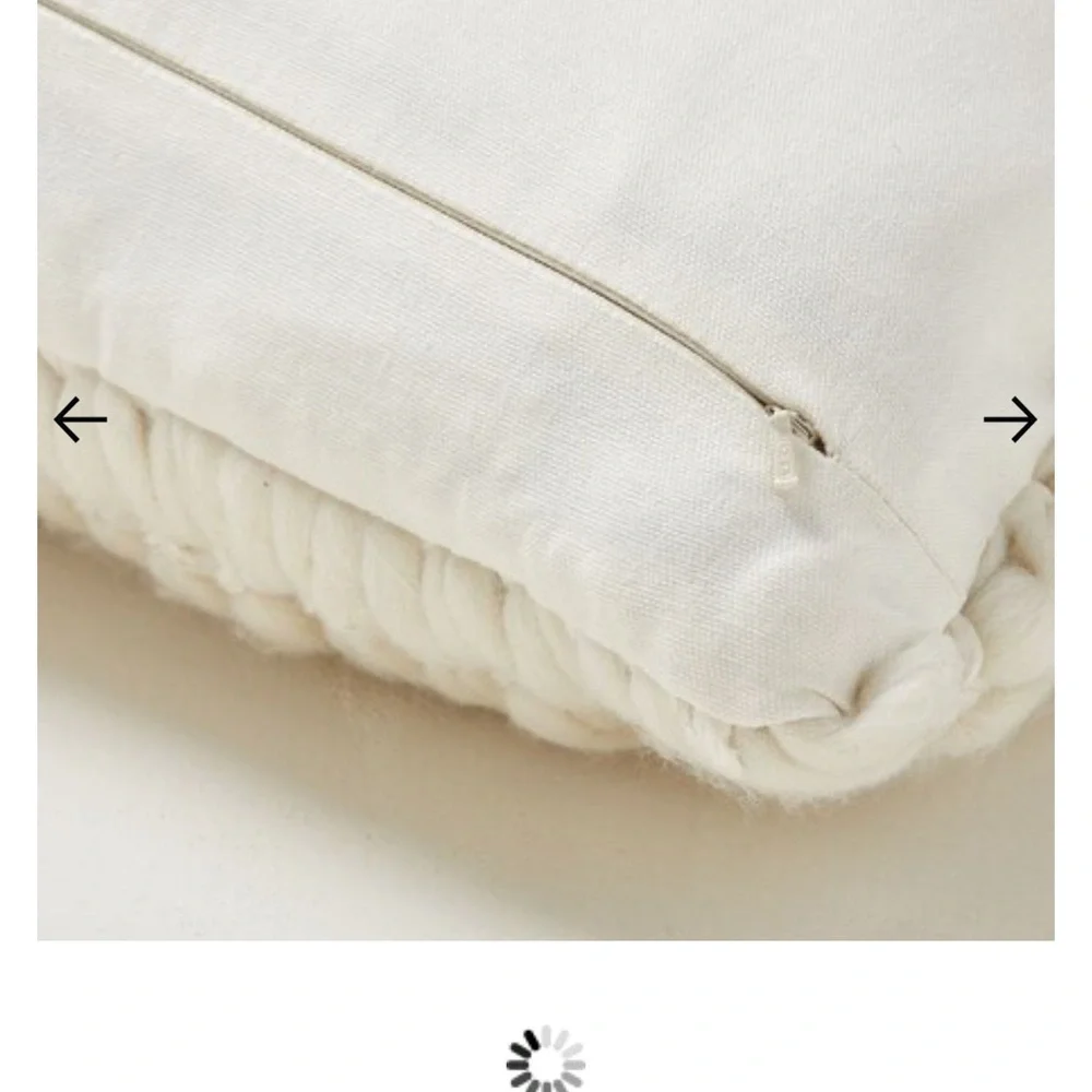 West Elm Cream Textured Accent Pillow NWT